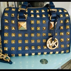 Studded Navy Michael Kors bag